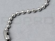 Ball chains with connector 2,4 x 102 mm nickel-plated